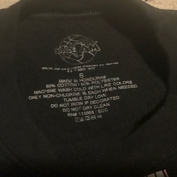 Looney Tunes Space Jam Graphic Sweatshirt Long Sleeve Black Unisex Sz Sm… - Picture 2 of 5